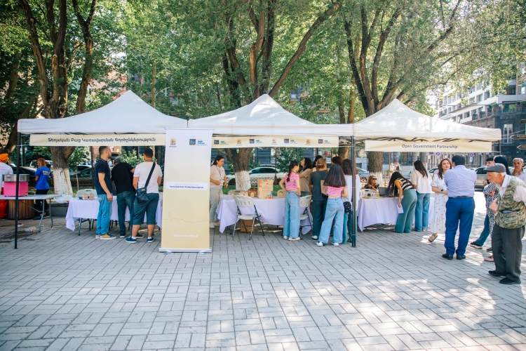 An open-air meeting was organized in Yerevan to raise public awareness